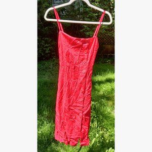 Red Button Picnic Dress